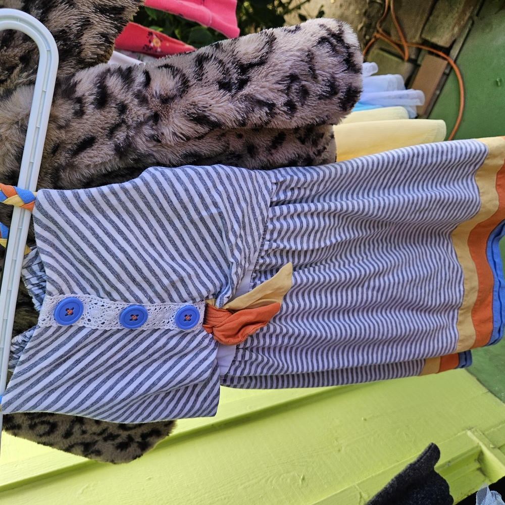 Jona Michelle Gray and White Striped Dress
